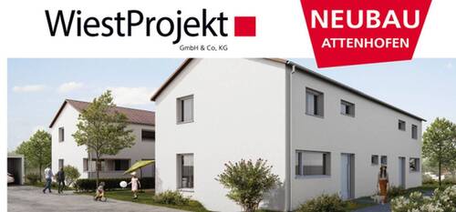 Firma - NEUBAU Attenhofen: 1 moderne Doppelhaushälften mit Keller+Garage+Stellplatz, Provisionsfrei