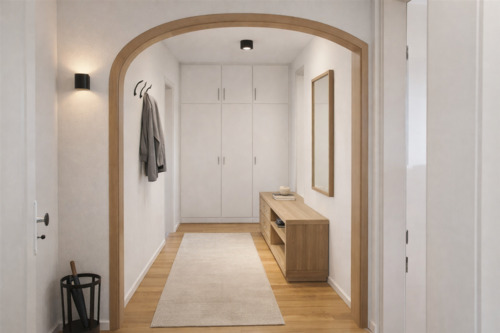 Flur - virtually staged - Mehrfamilienhaus, Wohnhaus mit 125,00 m&sup2; in Neulußheim zum Kaufen