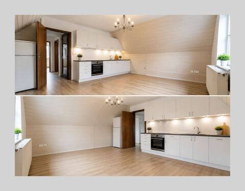 Wohn- u. Essbereich - Gemütliche 2-Zimmer-Dachgeschosswohnung mit ca. 55 m² Wohnfläche zu vermieten!