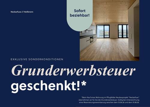 Grunderwerbsteuer geschenkt! - 