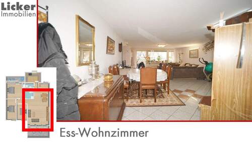 Ess-Wohnzimmer - 4 Zimmer Etagenwohnung in Winnenden