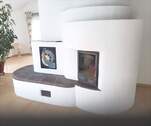 Kachelofen mit Ofenbank - 