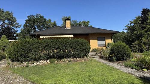 Ansicht vorn mit Terrasse - 3 Zimmer Einfamilienhaus zum Kaufen in Gusborn