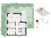 Grundriss mit Garten - 