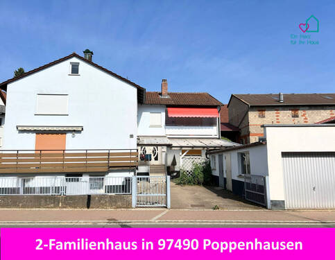 Titelbild - Interessantes, gepflegtes 2-Fam.-Haus in Poppenhausen, EG Wohnung barrierefrei