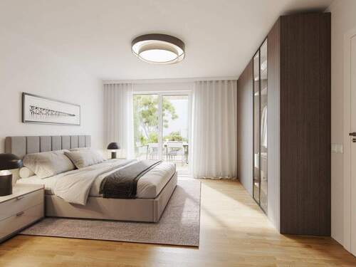 Schlafzimmer_Visualisierung - 3 Zimmer Etagenwohnung in München