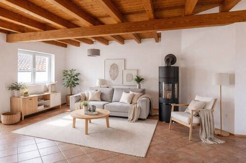 Wohnzimmer mit KI generiert - 