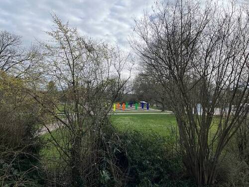 Ausblick vom 1. OG aus der Wohnung! - Etagenwohnung mit 133,30 m² in Bad Schönborn zum Kaufen