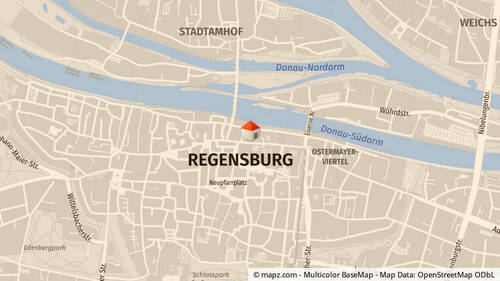 Lageplan - 5 Zimmer Etagenwohnung zur Miete in Regensburg