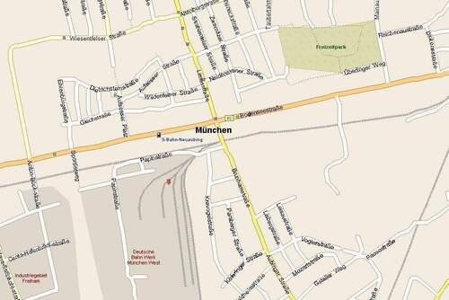 Lageplan 1 - 2 Zimmer Etagenwohnung zur Miete in München