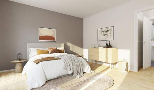 Helles und komfortables Schlafzimmer - 