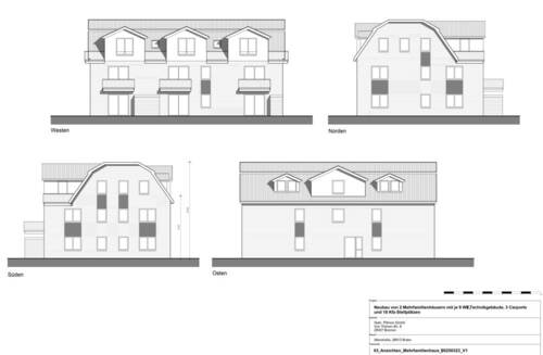 03_Ansichten_Mehrfamilienhaus_20230323_V1 - 3 Zimmer Etagenwohnung zum Kaufen in Brake