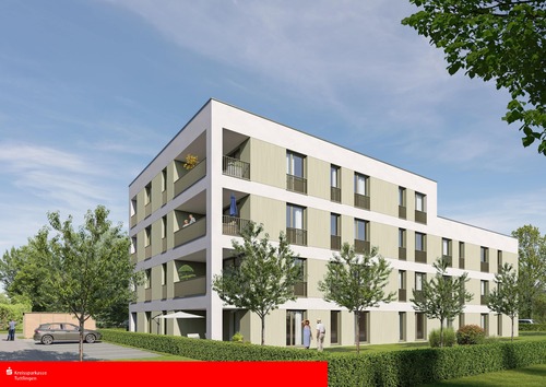 Model-Außenansicht - PROVISIONSFREI: 3-Zimmer-EG-Wohnung im 'Betreuten Wohnen' in Aldingen