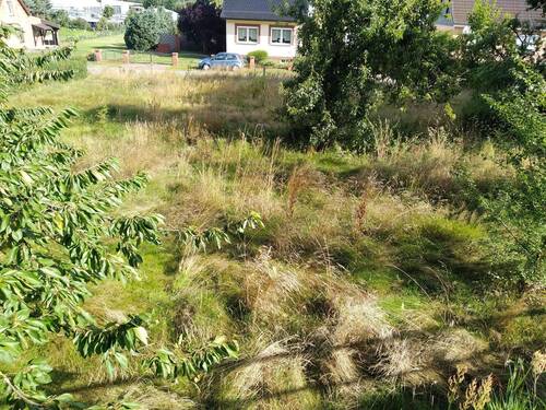 Blick von der Hauptstraße - Grundstück in Spornitz