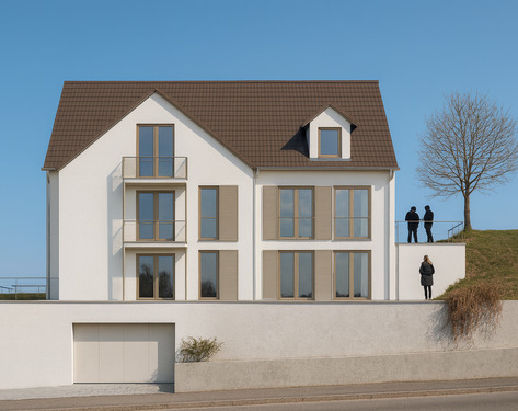 Ansicht West Brunnenstraße 49 Visualisierung (Exposé).png - 3 Zimmer Etagenwohnung in Überlingen