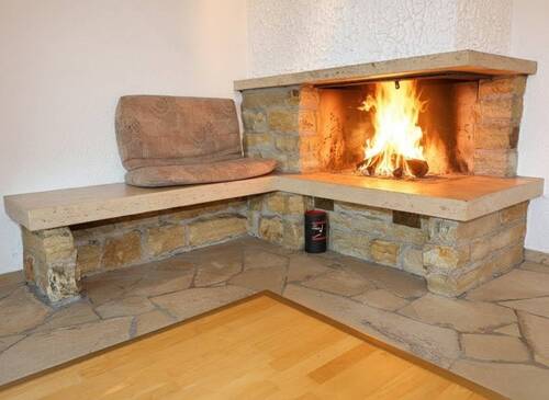 Offner Kamin Virtuell in Szene gesetzt - 