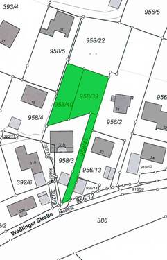 Die Flurstücke des Grundstücks - 