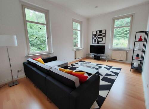 Wohnzimmer - (KI generiert) - Etagenwohnung mit 123,90 m&sup2; in Coburg zur Miete