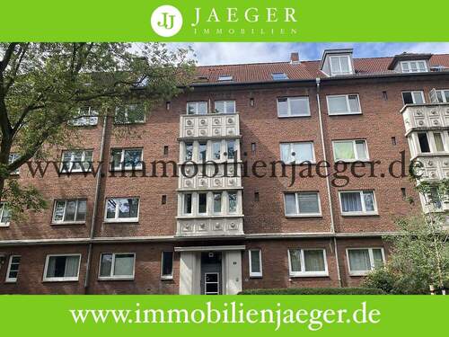 Hausansicht - Horn Washingtonallee -Hochparterre- Neu modernisierte Wohnung mit Terrasse, EBK, Vollbad ab sofort
