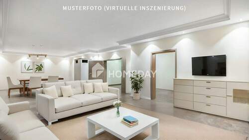 EG Wohnzimmer virtuelle Inszenierung7 - 9 Zimmer Einfamilienhaus in Gifhorn