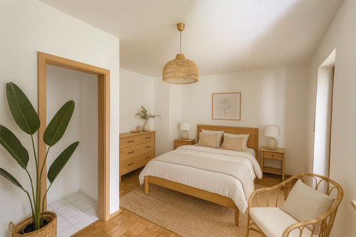 Einrichtungsbeispiel Schlafzimmer KI generiert - 