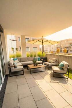 Terrasse - Etagenwohnung mit 92,00 m&sup2; in Renningen zum Kaufen