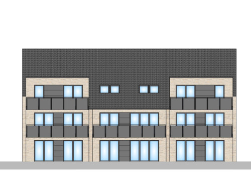Westansicht.png - Terrassenwohnung mit 89,90 m² in Harsewinkel zum Kaufen