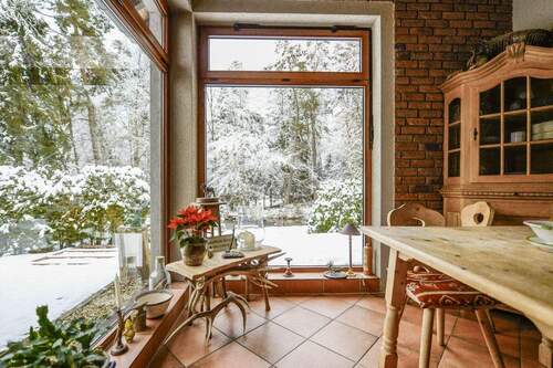 Blick nach außen im Winter - 