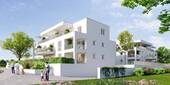 Ansicht Gebäude I - 3 Zi.-Obergeschoßwohnung mit Balkon; projektierter Neubau in Möss.-Öschingen