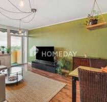 Helle 2-Zimmer-Wohnung mit Einbauküche und Loggia mit freiem Weitblick in Leverkusen-Wiesdorf