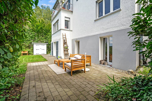 Süd-West-Terrasse der Erdgeschosswohnung - 