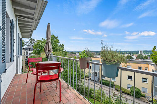 West-Balkon mit fantastischer Aussicht im Obergeschoss - 