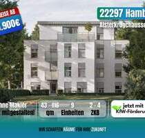 ++BESTPREIS++ NEUBAU 4 ZKB MIET-ENERGIESPAREND altersgerecht & großer Balkon - Hamburg Alsterdorf