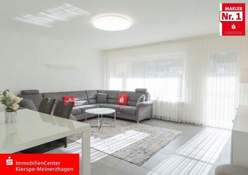 Wohn- und Esszimmer - Bild 2 - Terrassenwohnung mit 83,00 m&sup2; in Meinerzhagen zum Kaufen