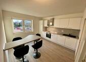 Moderne Küche mit Esstisch - 2 Zimmer Etagenwohnung zur Miete in Neuenkirchen b. Bramsche