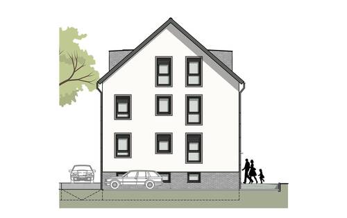 Ansicht Nord Mehrfamilienhaus - 