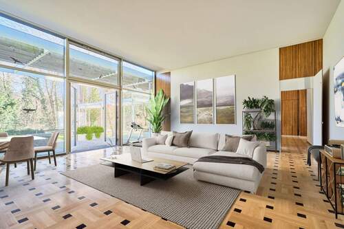 Wohnzimmer Einrichtungsbeispiel - ATEMBERAUBENDES WOHNJUWEL im historischen Gästehaus der DDR