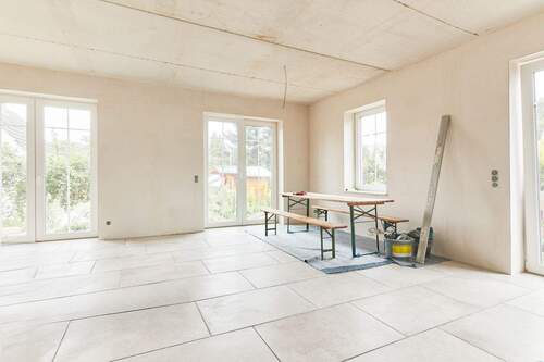 Einblick in den Wohn- und Essbereich (noch unfertig) - 