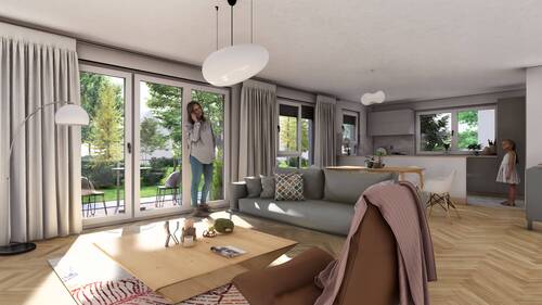 Wohnzimmer - 4 Zimmer Etagenwohnung zum Kaufen in Maintal