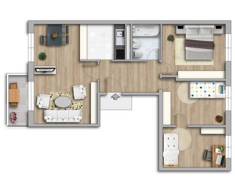 Standard-4-Raum-Wohnung - 4 Zimmer Etagenwohnung zur Miete in Halle (Saale)