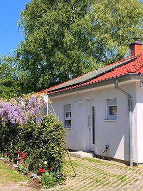 Eingangsbereich Aussenansicht - Freundliches Einfamilienhaus im Grünen mit Garten