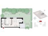 Grundriss mit Garten - 