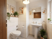 KI generiertes Gäste-WC - Etagenwohnung mit 110,00 m&sup2; in Ostheim zur Miete