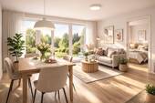 Beispiel Wohnen - Grün Wohnen mit Traumgarten - 389.000,00&nbsp;EUR Kaufpreis, ca.&nbsp; 78,00&nbsp;m&sup2;&nbsp;Wohnfl&auml;che
