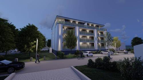 Nachtansicht Rückfront - Saarlouis Astrapark! Wir bauen wieder für Sie! 1.OG! 2-Zimmer mit Loggia! KfW 40! Top Ausstattung!