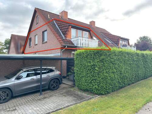 Außenaufnahmen - Charmante 3-Zimmer-Wohnung mit Balkon und Garage in Harsefeld zu verkaufen