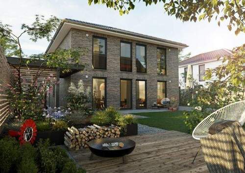 Stadtvilla-145-Garten-Klinker - Mehr als nur 4 Wände. Ein Haus zum mitwachsen