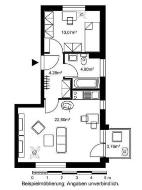 IM16000008110800000061_001.JPG - Etagenwohnung mit 45,80 m&sup2; in Wiesbaden zur Miete