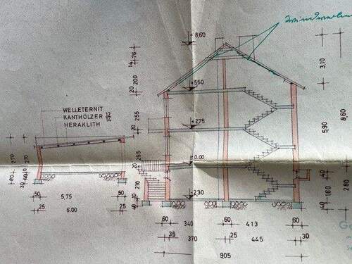 Gebäudeschnitt bemaßt - 
