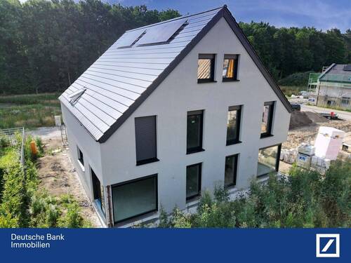Rückansicht - Moderne Doppelhaushälfte im KFW 40 QNG Standard in Rheda-Wiedenbüc